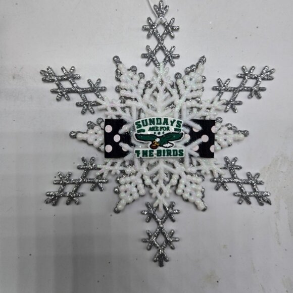NWT Philadelphia Eagles Ornament Sunday is for the Birds NFL Football Christmas - Picture 2 of 4